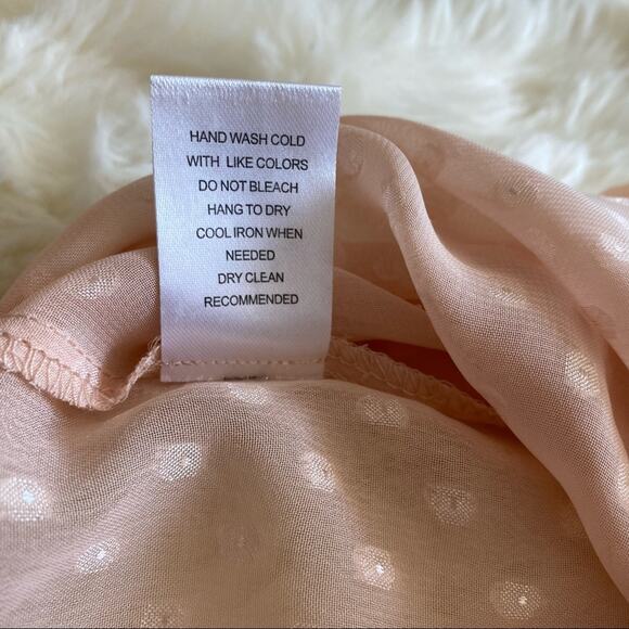 Daniel Rainn Blush Swiss Dot Sleeveless Blouse XS - Picture 8 of 10